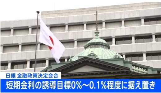 日銀、政策金利を据え置き　円相場1ドル=156円に